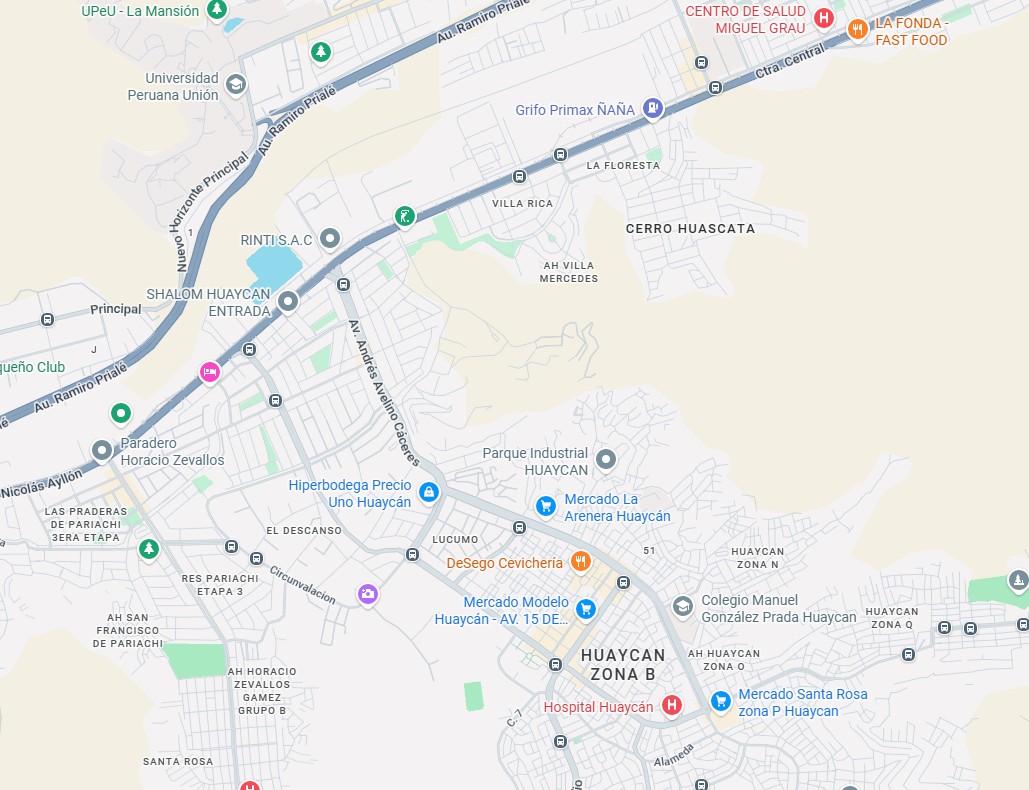 Mapa de ubicación de Clínica Salud Sana